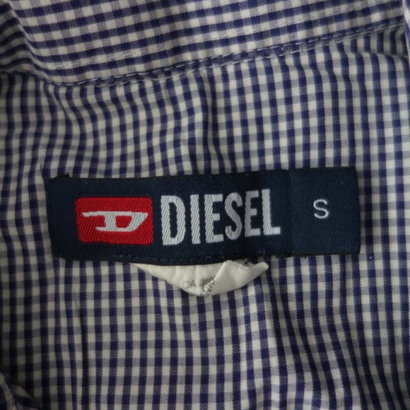 Diesel Checkered Short Sleeve Snap-In Button Down Size S - Picture 10 of 14